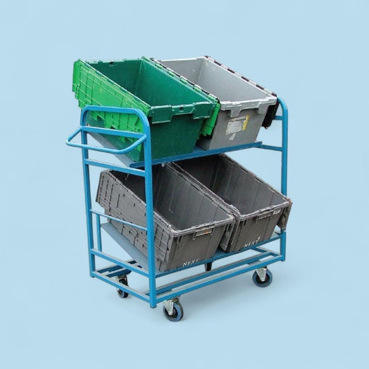 4 large tote box trolley