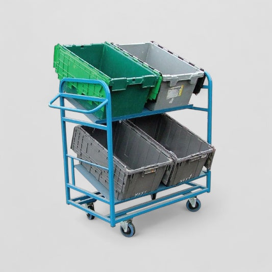 4 large tote box trolley