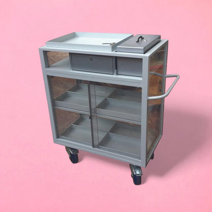 Lockable cash sales trolley