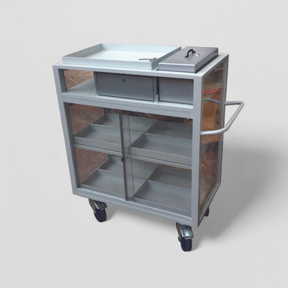 Lockable cash sales trolley