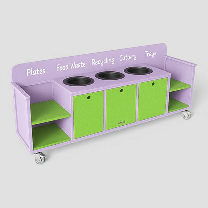 Large aqua smart clearing trolley - Primary School Height