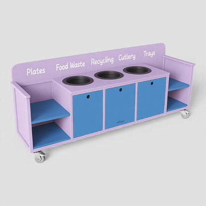 Large aqua smart clearing trolley - Primary School Height